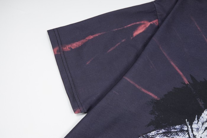 GaIIery dept Retro ghost face tie-dye washed printed tee