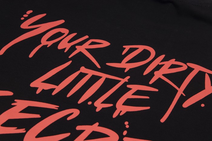 GaIIery dept Retro red text splashing ink washed printed tee