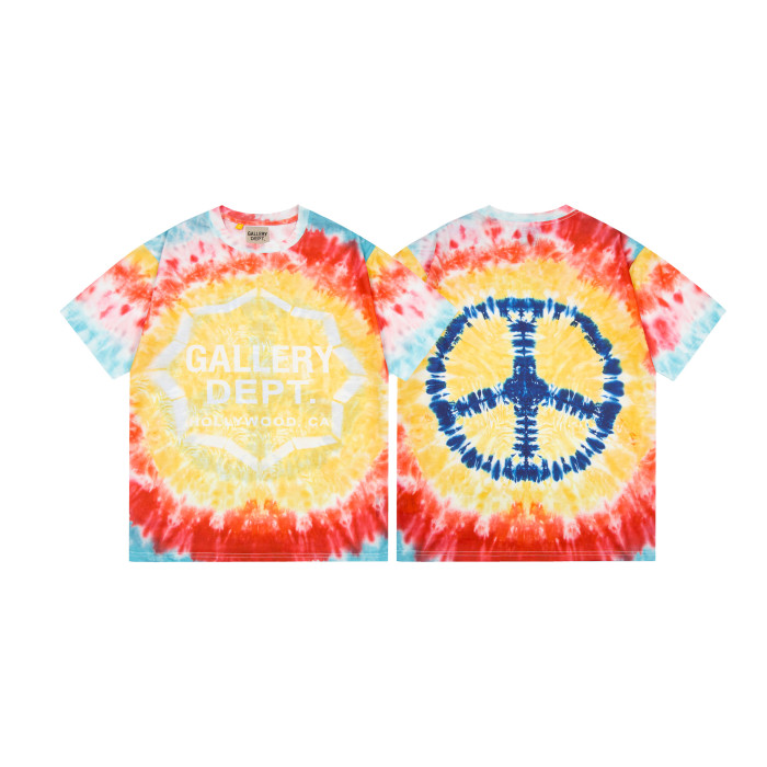 GaIIery dept Retro tie-dyed colorful effect washed printed tee