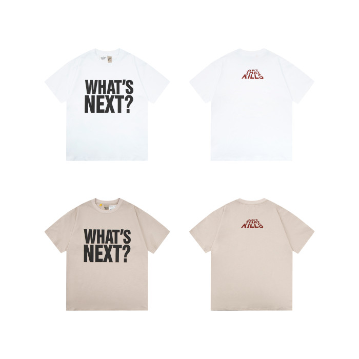 GaIIery dept Retro black font question washed printed tee