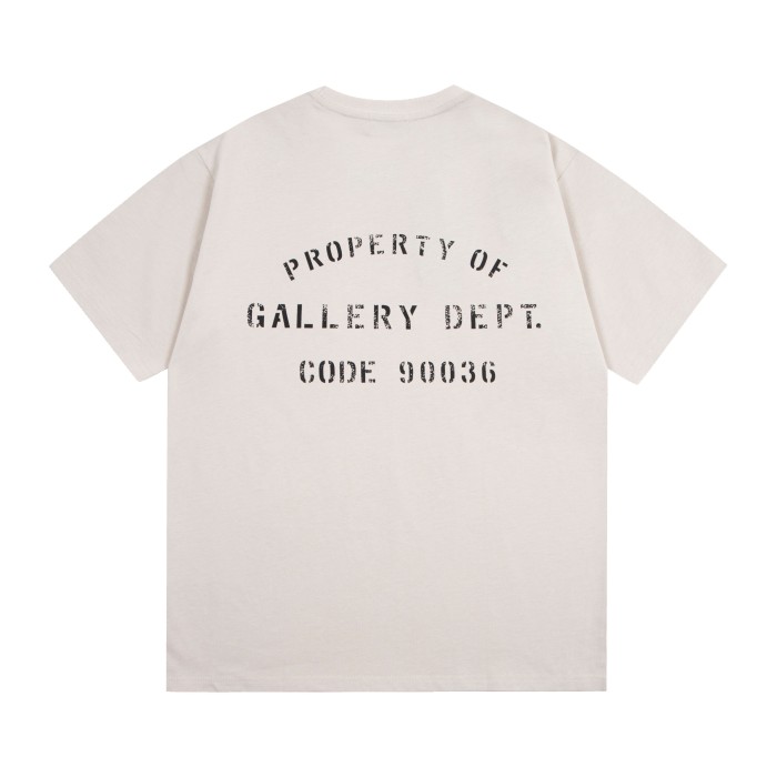 GaIIery dept Retro American letter logo washed printed tee