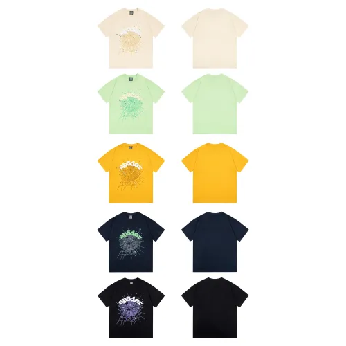 Neighboring color sp5der web printed tee
