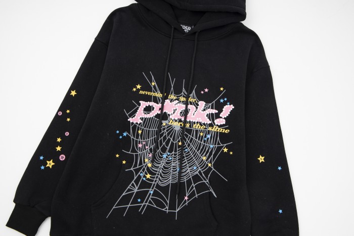 Young Thug-Sp5der Pink! Colorful star dot print hoodie & pants set