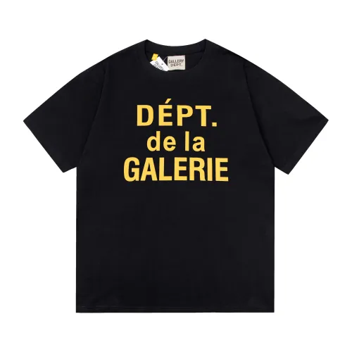 Retro golden recombined trademark washed printed tee