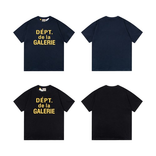 GaIIery dept Retro golden recombined trademark washed printed tee