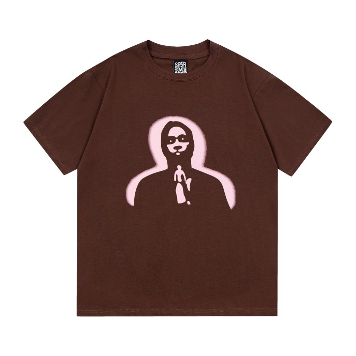 Young Thug-Sp5der Pink ombre human spider print tee