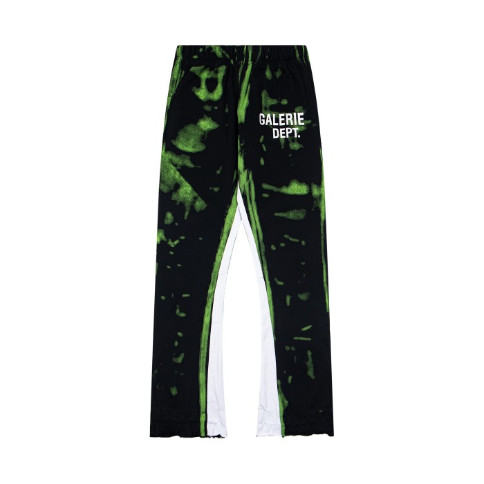 GaIIery dept Fluorescent green oil paint drawstring flared pants