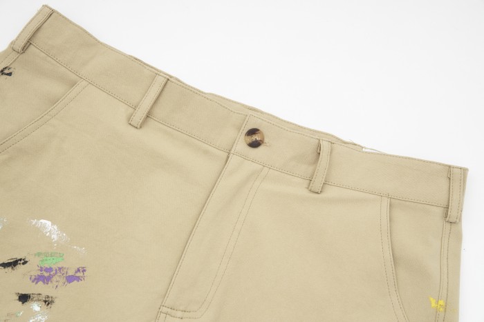GaIIery dept Graffiti crayon ink-splashing shorts
