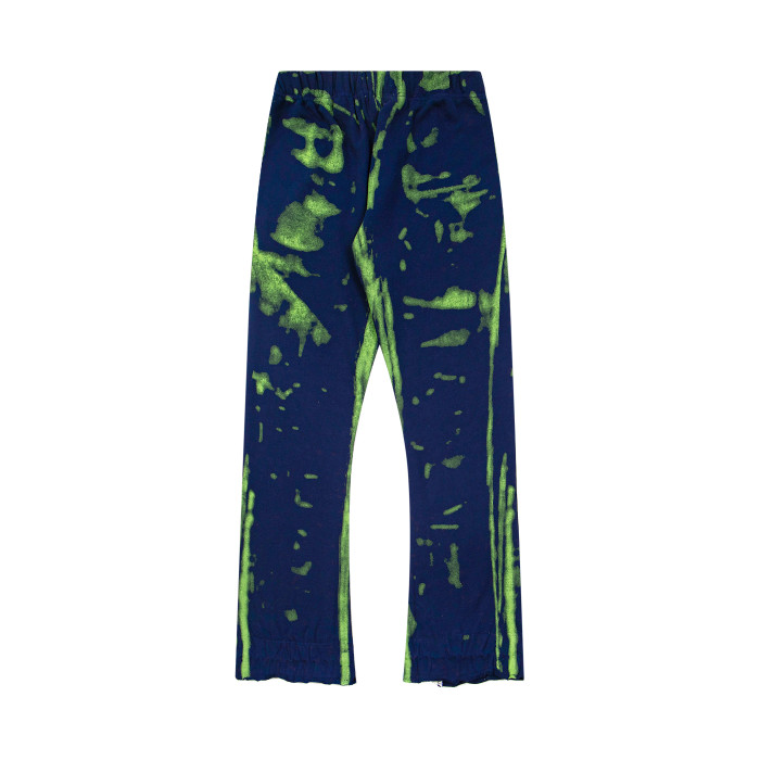 GaIIery dept Fluorescent green oil paint drawstring flared pants