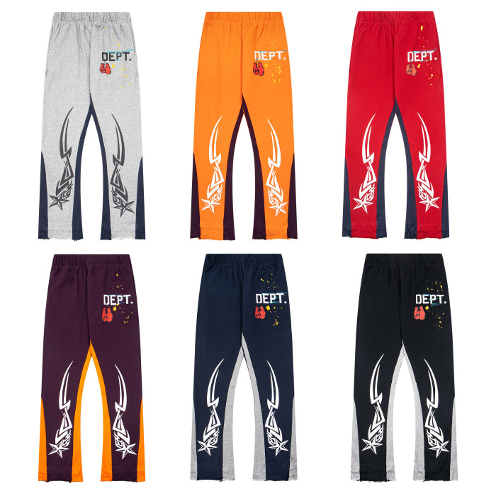 GaIIery dept Fist glove star oil color drawstring flared pants