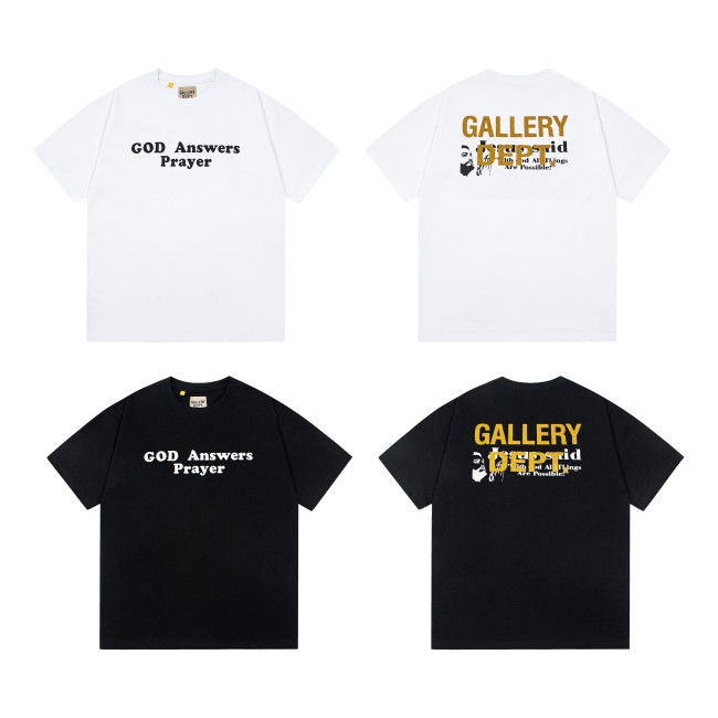 GaIIery dept Retro gold foil logo Washed Print tee