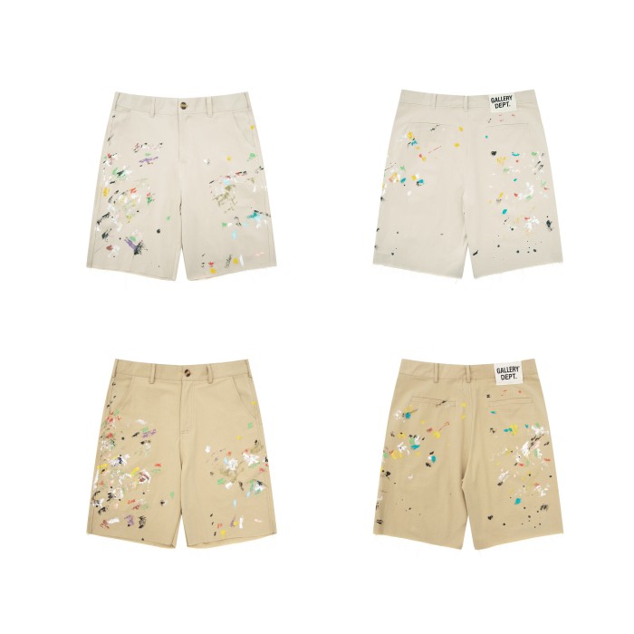 GaIIery dept Graffiti crayon ink-splashing shorts