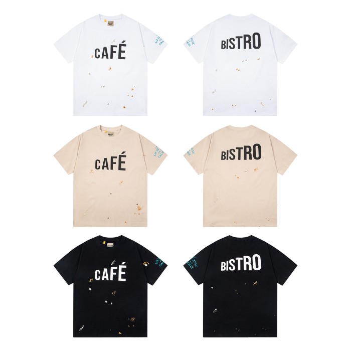 GaIIery dept Retro Gradient Alphabet Oil Painting Washed Print tee