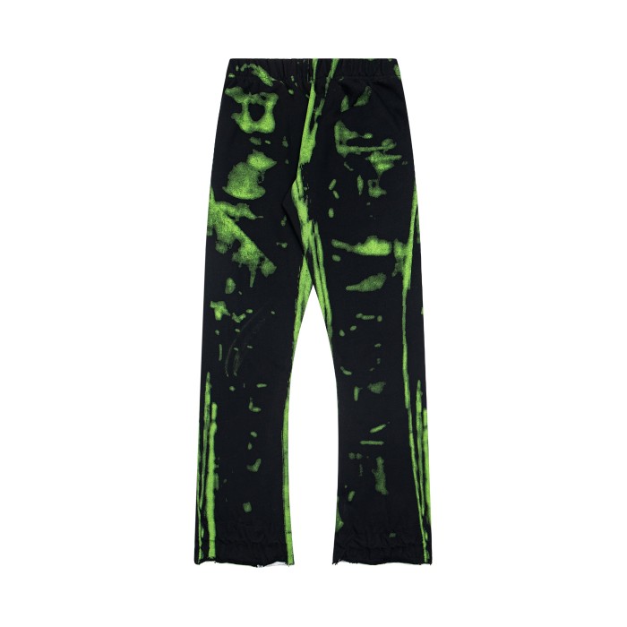 GaIIery dept Fluorescent green oil paint drawstring flared pants