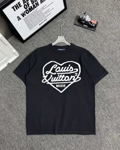 Spring new love heart red heart knitted tee