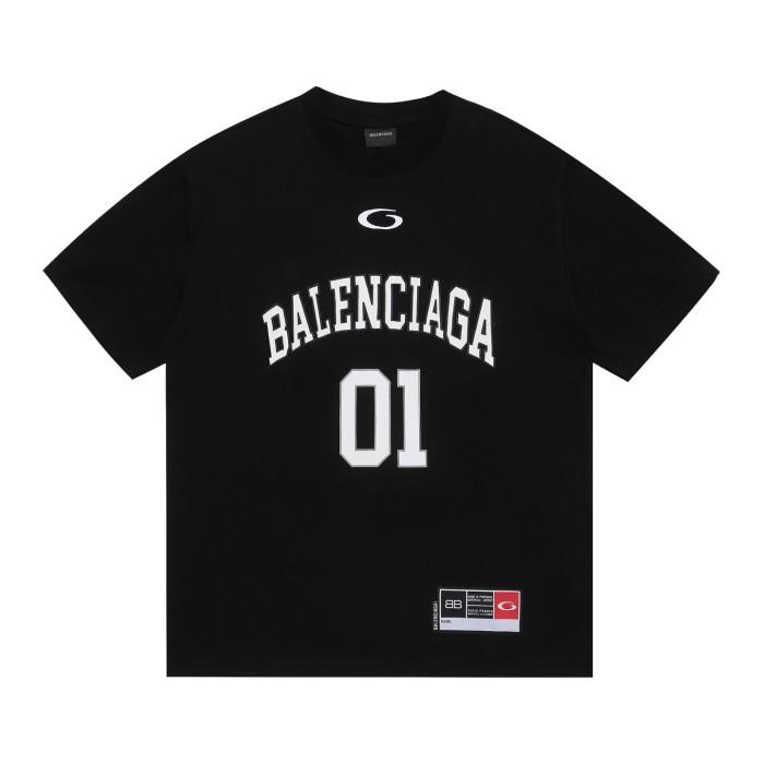 American letter plaid fabric applique embroidery couple leisure tee