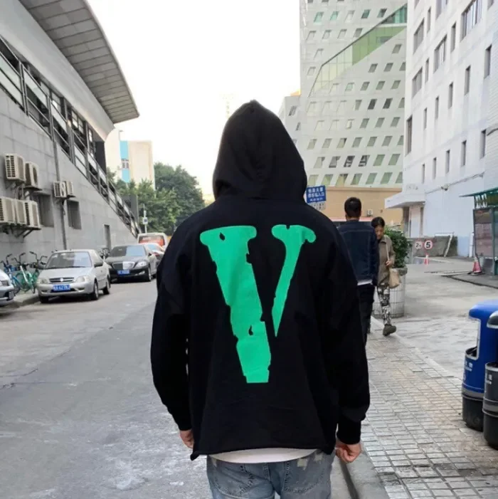 [buy more save more]  1:1 Vlone green V logo hoodie