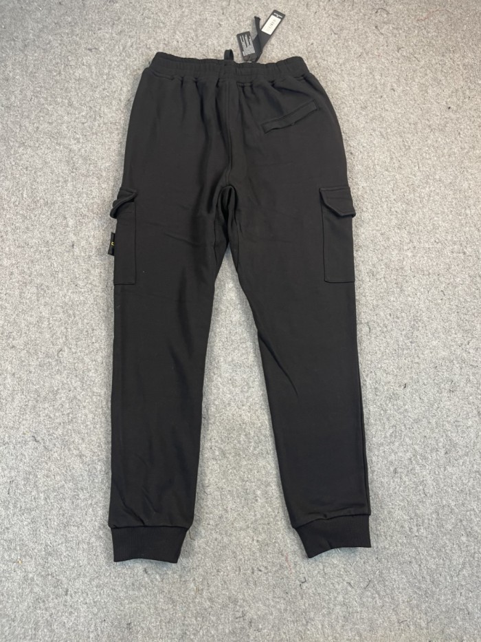 [buy more save more] Pocket Badge Embroidery Solid Color Drawstring Sweatpants