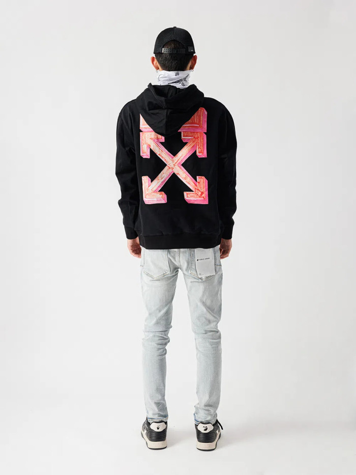 [Buy more Save more]crayon graffiti print logo hoodie red logo