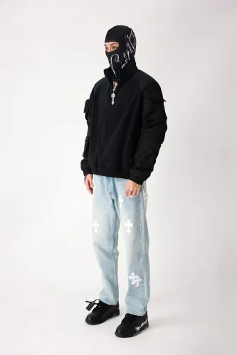 [buy more save more]1:1 quality version Functional zipper round neck cotton jacket