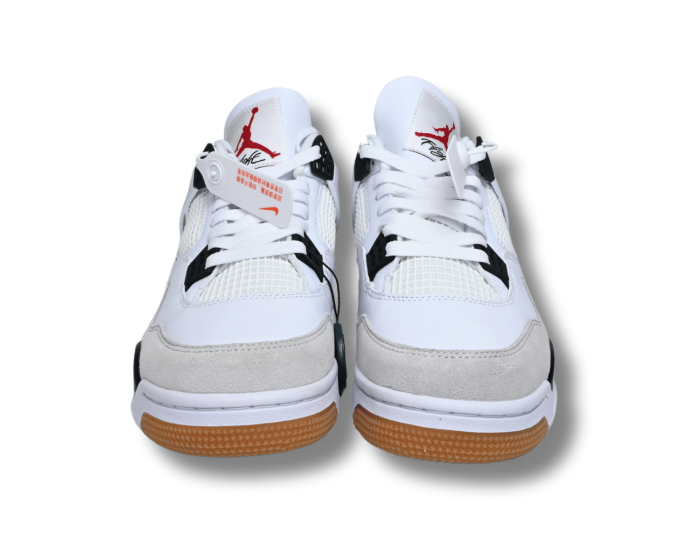 N*ke SB X Air Jord@n 4 White Gray Black