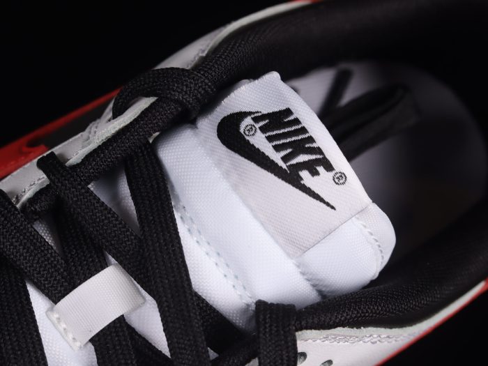 N*ke Dunk Low Reverse Panda Red Swoosh