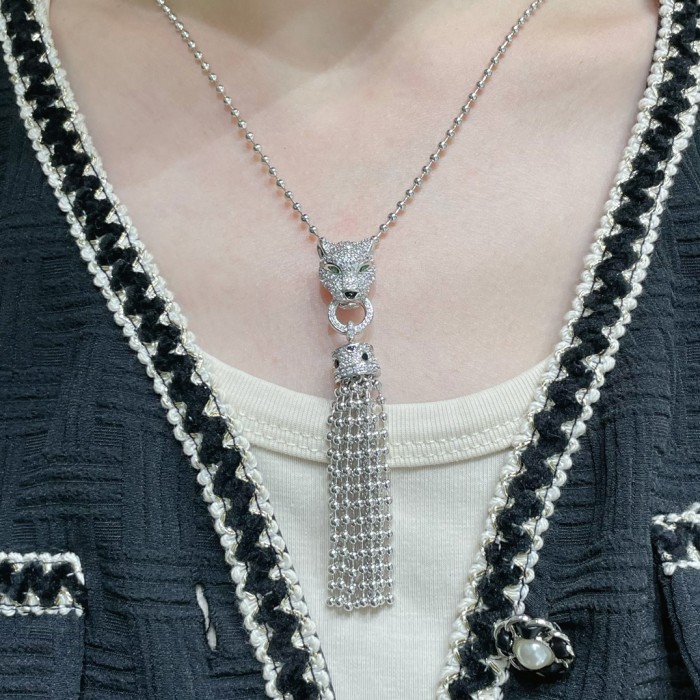 1:1 quality version C@rtier Millefiori Leopard necklace