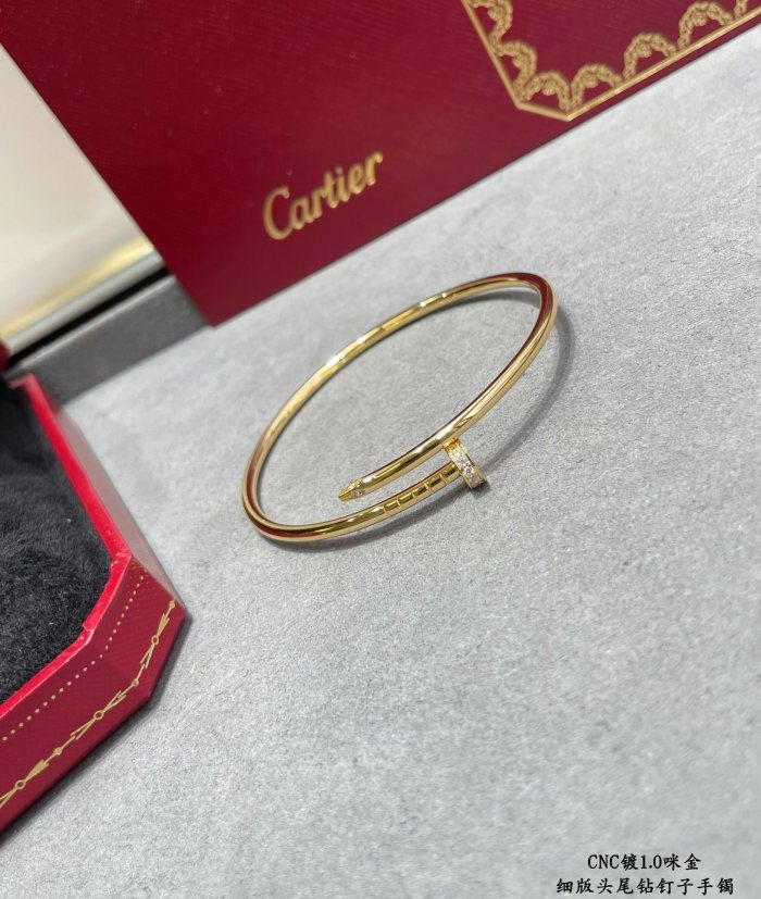 1:1 quality version Thin version of the head and tail hollow pipe nail bracelet