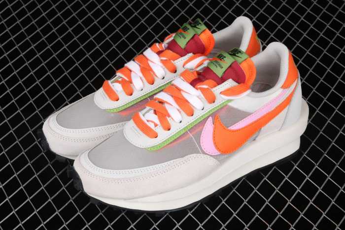 N*ke LD Waffle S@cai CLOT Net Orange Blaze