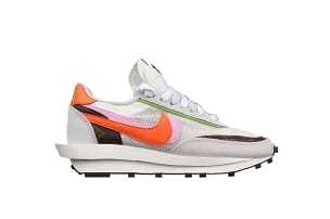 S@cai x N*ke LVD Waffle Daybreak Medium Grey/Orange-Pink