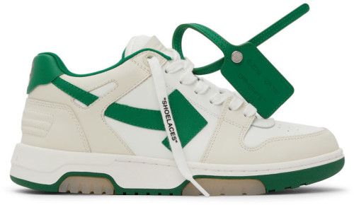 Women s 0ff-White Out Of Office  OOO  Green Tan