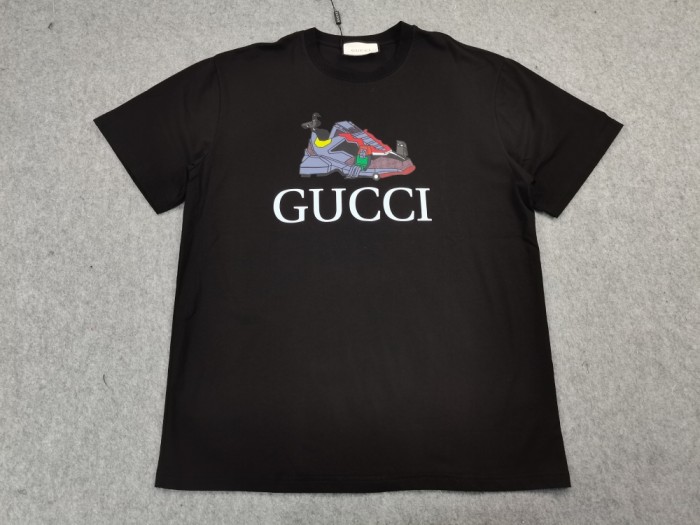 Gucci [Buy More Save More]Mechanical High Top Shoes Simple Short Sleeve Tee
