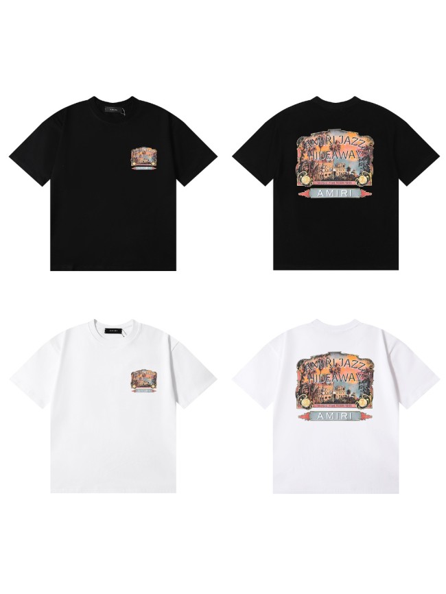 Amiri Coastal Castle Coconut Tree Print tee 2 colors