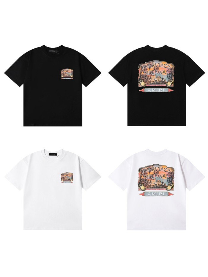 Amiri Coastal Castle Coconut Tree Print tee 2 colors