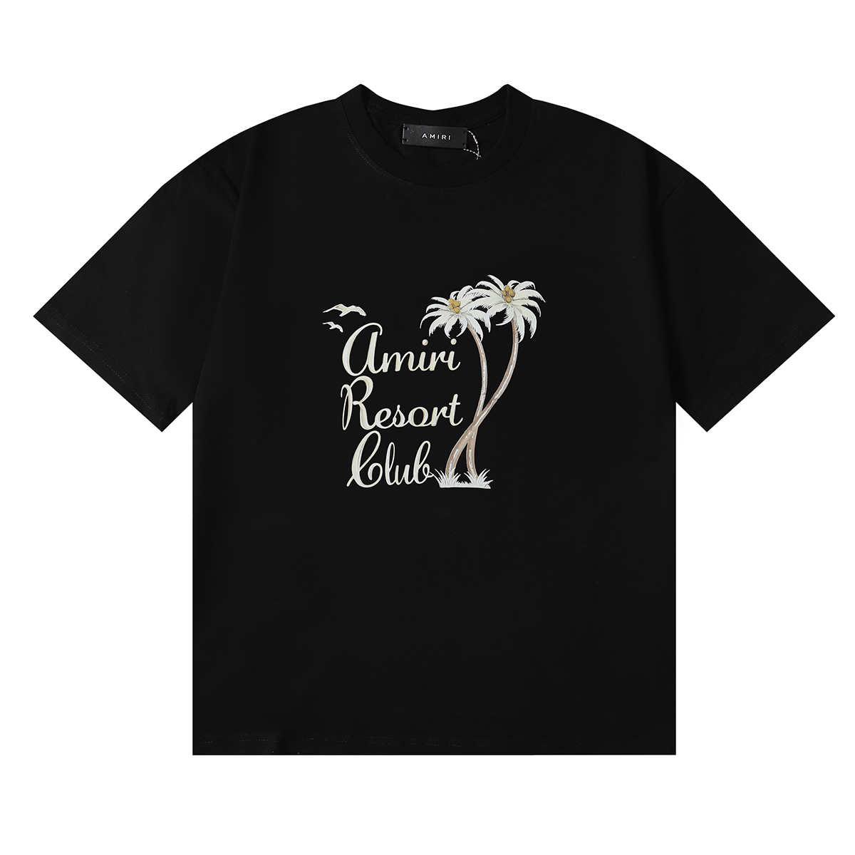 Amiri Handwritten Letter Coconut Tree Print Tee detail photo 5