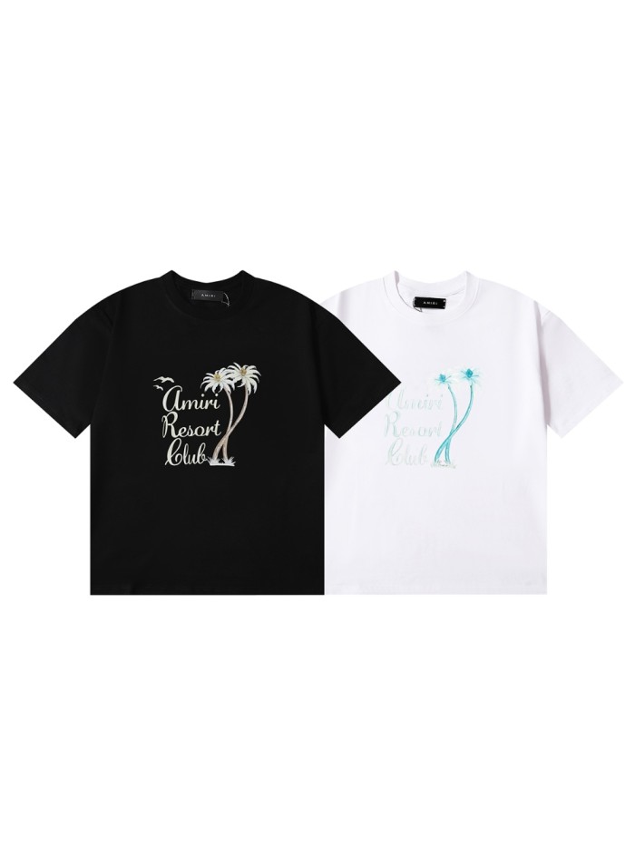 Amiri handwritten letter coconut tree  Print tee 2 colors