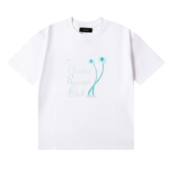 Amiri handwritten letter coconut tree  Print tee 2 colors