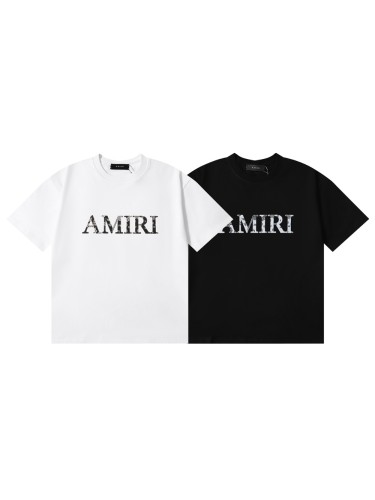 Amiri Classic logo cashew flower Print tee 2 colors