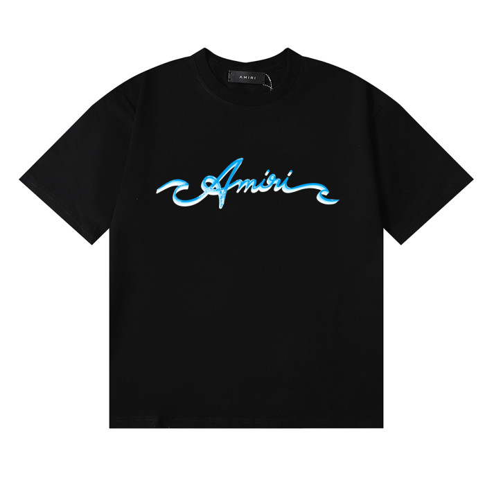 Amiri Blue logo Print tee 2 colors