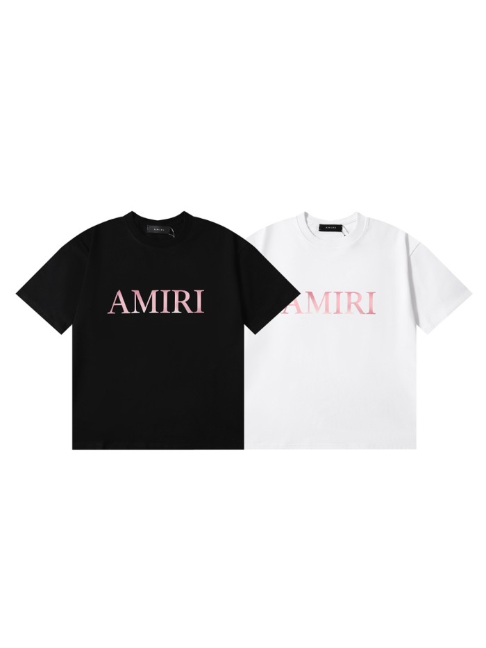 Amiri Pink logo Print tee 2 colors
