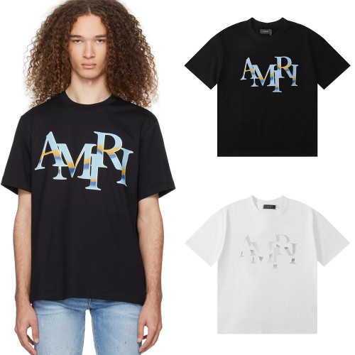 Amiri checkered small camouflage Print tee 2 colors