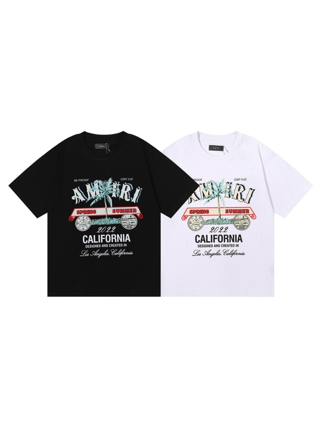 Amiri Coconut Tree Beach Print tee 2 colors