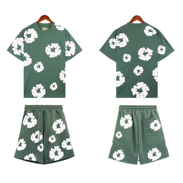 Denim Tears kapok Print tee & shorts set