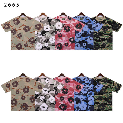 Denim Tears Camouflage kapok Print tee & shorts set 5 colors