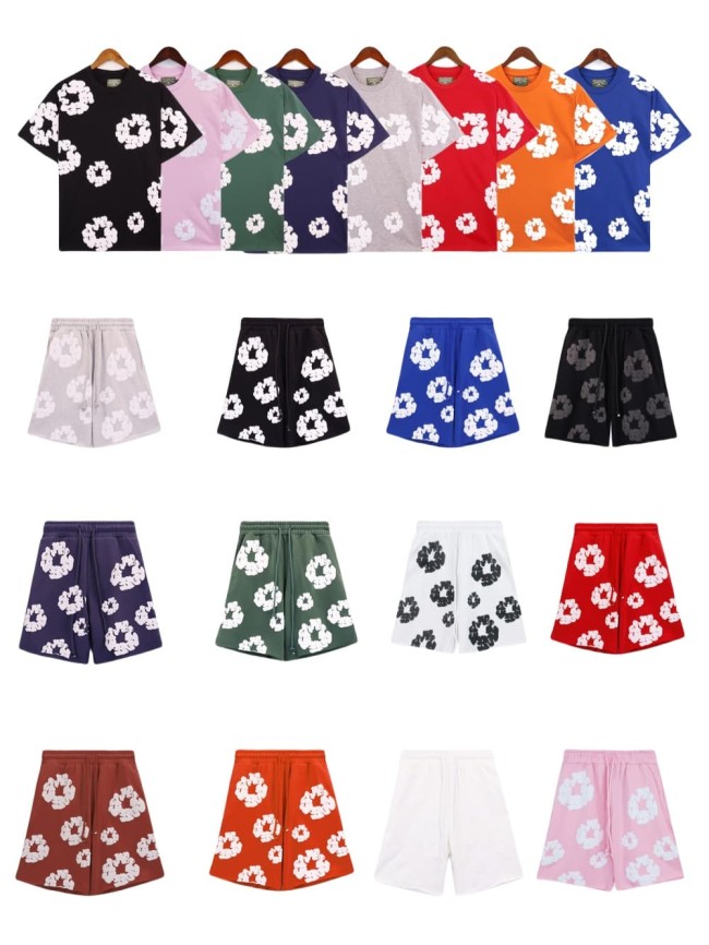 Denim Tears kapok Print tee & shorts set