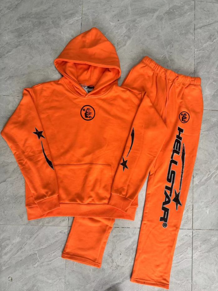 Hellstar Studio classic logo Print hoodie & pants set 2 colors