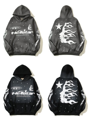 Hellstar Studio Vintage Dyeing Print hoodie 2 colors