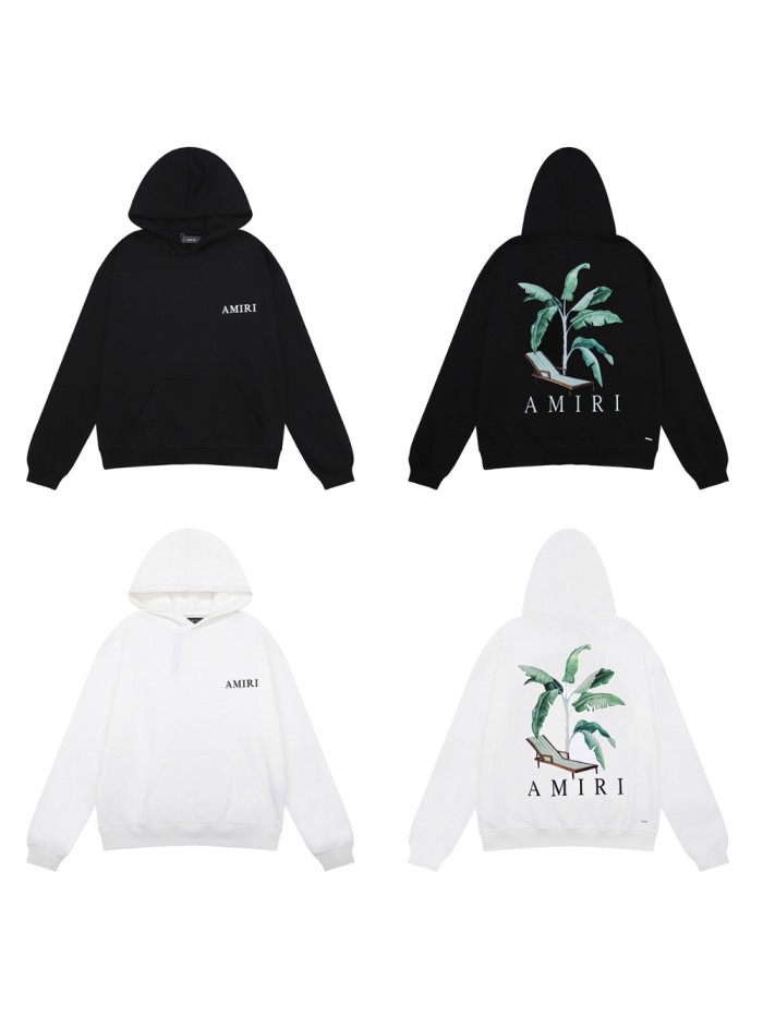 Amiri Banana Leaf Print hoodie 2 colors