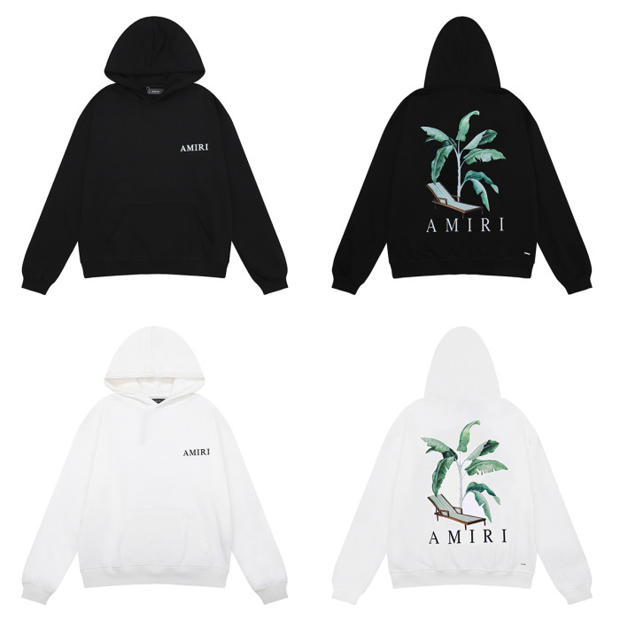 Amiri Banana Leaf Print hoodie 2 colors