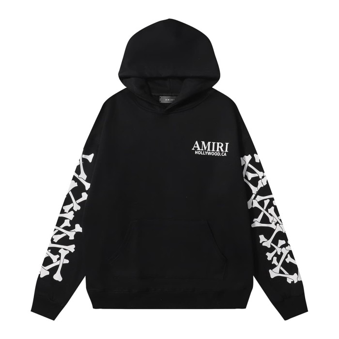 Amiri Classic logo Sleeve bone Print hoodie 3 colors